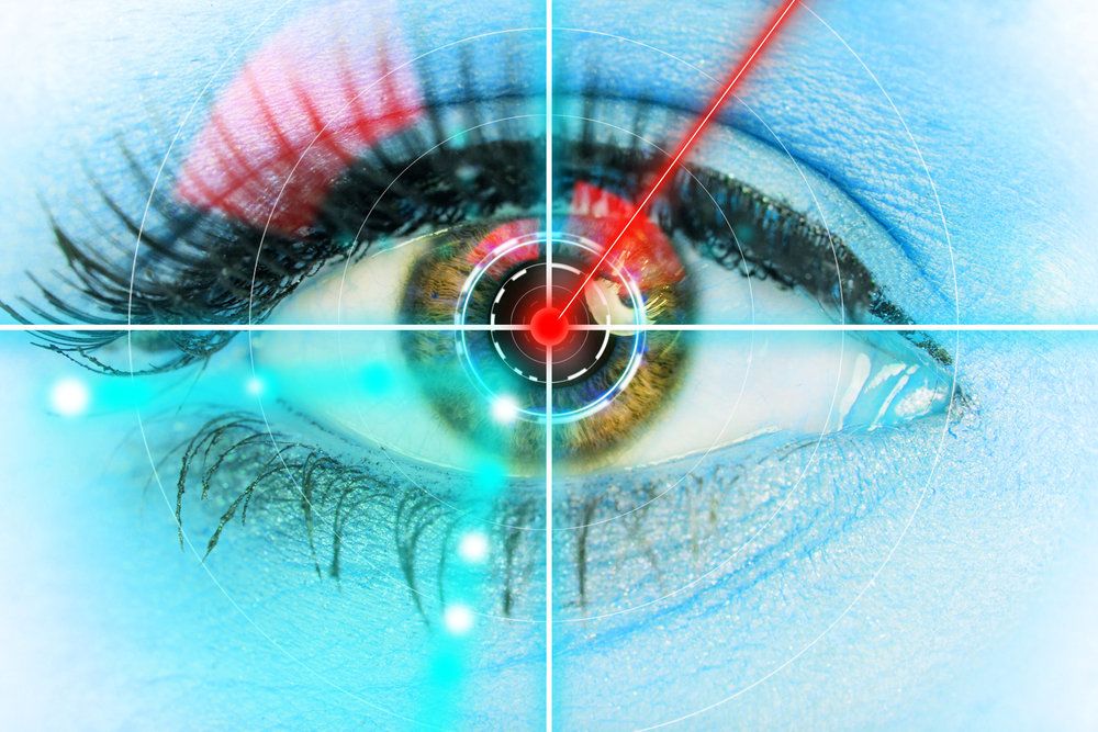 Illustration showing an eye with a target around it